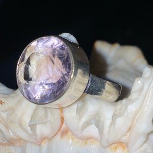 Modern Pink Kunzite Handcrafted 925 Silver ring